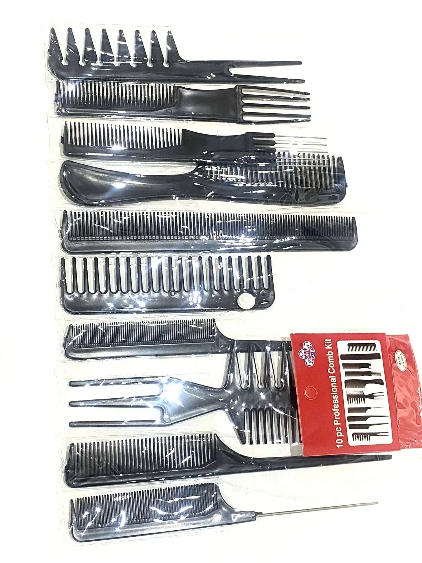 10 Piece Professional Hair Comb Set - La Mimz Beauty & Fashion Store