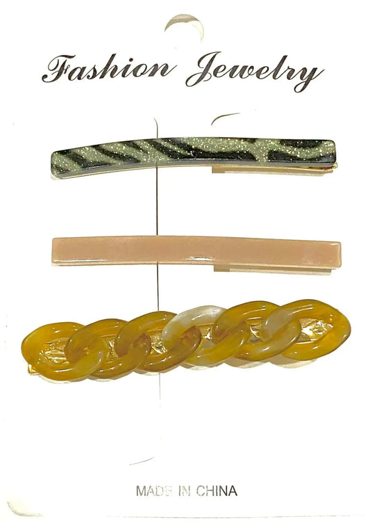 3 in 1 Hair Clips Set - La Mimz Beauty & Fashion Store