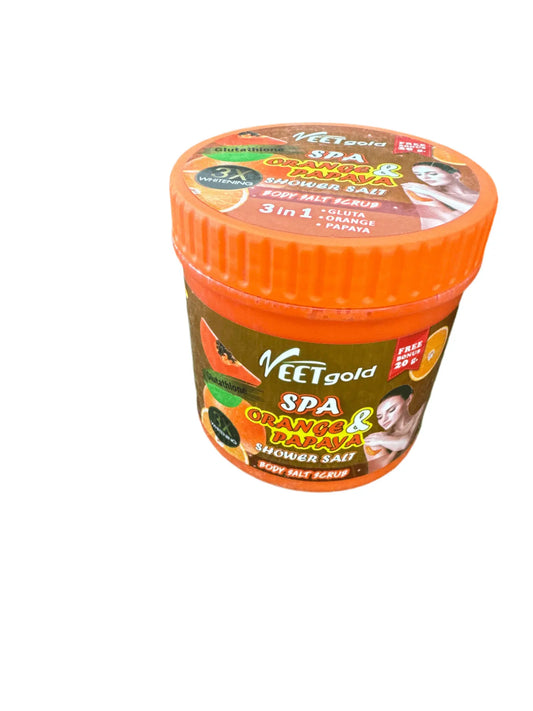 VEETgold SPA Orange & Papaya Body Salt Scrub - La Mimz Beauty & Fashion Store
